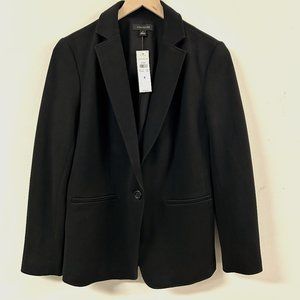 Ann Taylor Cotton/Polyester Suit Jacket - Black - Women's Size 8